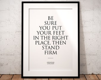 Abraham Lincoln quote poster, print, quotes wall art, Presidential political art, political posters classroom quotes prints