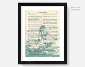 Apollo 11 Mission Poster Print, NASA Wall Art