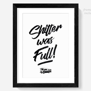 National Lampoons Christmas Vacation poster print, Lampoon, Clark Griswold, movies, funny quotes, Shitters full, Chevy Chase, gifts, posters