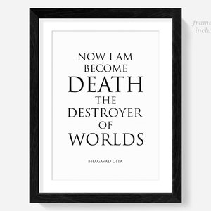 Maintenant Je Suis Devenu La Mort Le Destructeur Des Etsy France