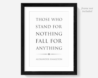 Alexander Hamilton Quote Poster Print, Founding Fathers, US Constitution