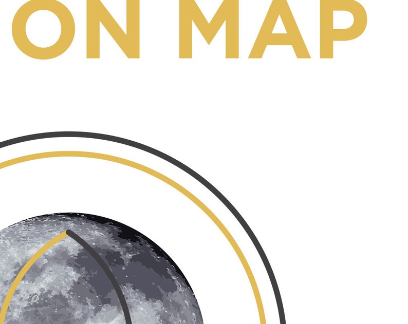 Apollo 11 Poster: Mission Map print, Earth to Moon landing, NASA, Space, Neil Armstrong, Buzz Aldrin image 6