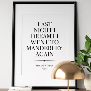 Cita de Joan Fontaine, Rebecca, Laurence Olivier, decoración de los años 40, carteles de películas clásicas, impresiones de películas, póster, arte de pared impreso, Manderley, Hitchcock