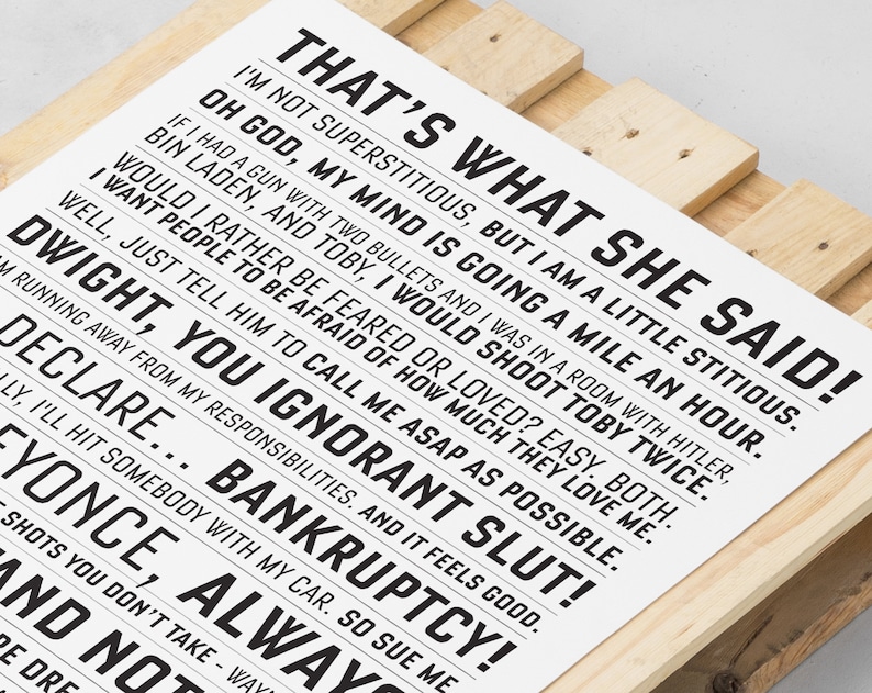 The Office Quote print: quotes, TV Show, US, poster, gifts, poster, print, Michael Scott, Dwight Schrut, Jim Halpert image 2