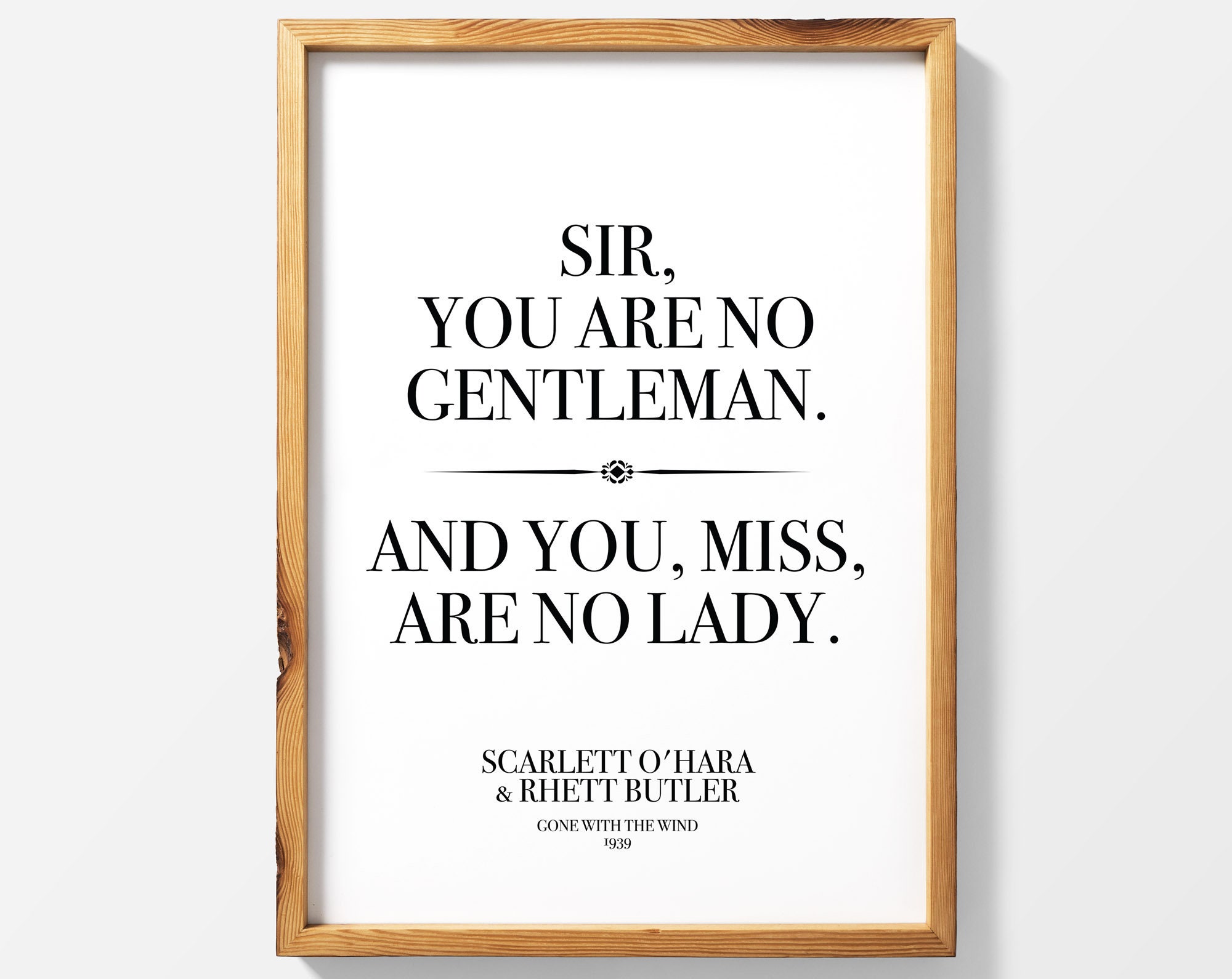 Gone With the Wind Quotes Scarlett Ohara O Hara Rhett Etsy UK