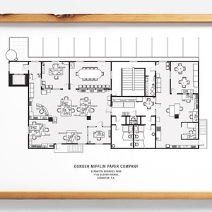 Dunder Mifflin Office Floor Plan Print