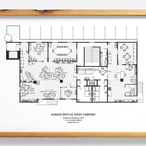 The Office Floor Plan: the Office TV Show the Office Poster - Etsy