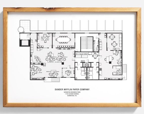 Dunder Mifflin Office Floor Plan Print