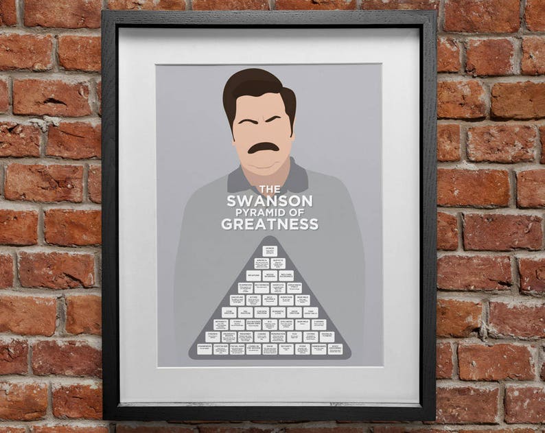 Ron Swanson poster - Pyramid of Greatness within just blue, Parks Rec, Nick Offerman graphic regarding Ron Swanson Pyramid of Greatness Printable Version identified as Ron Swanson poster - Pyramid of Greatness in just blue, Parks Rec, Nick Offerman