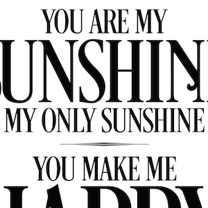 Johnny Cash Print, Poster, Lyrics, Wall Art, Quote, You Are My Sunshine