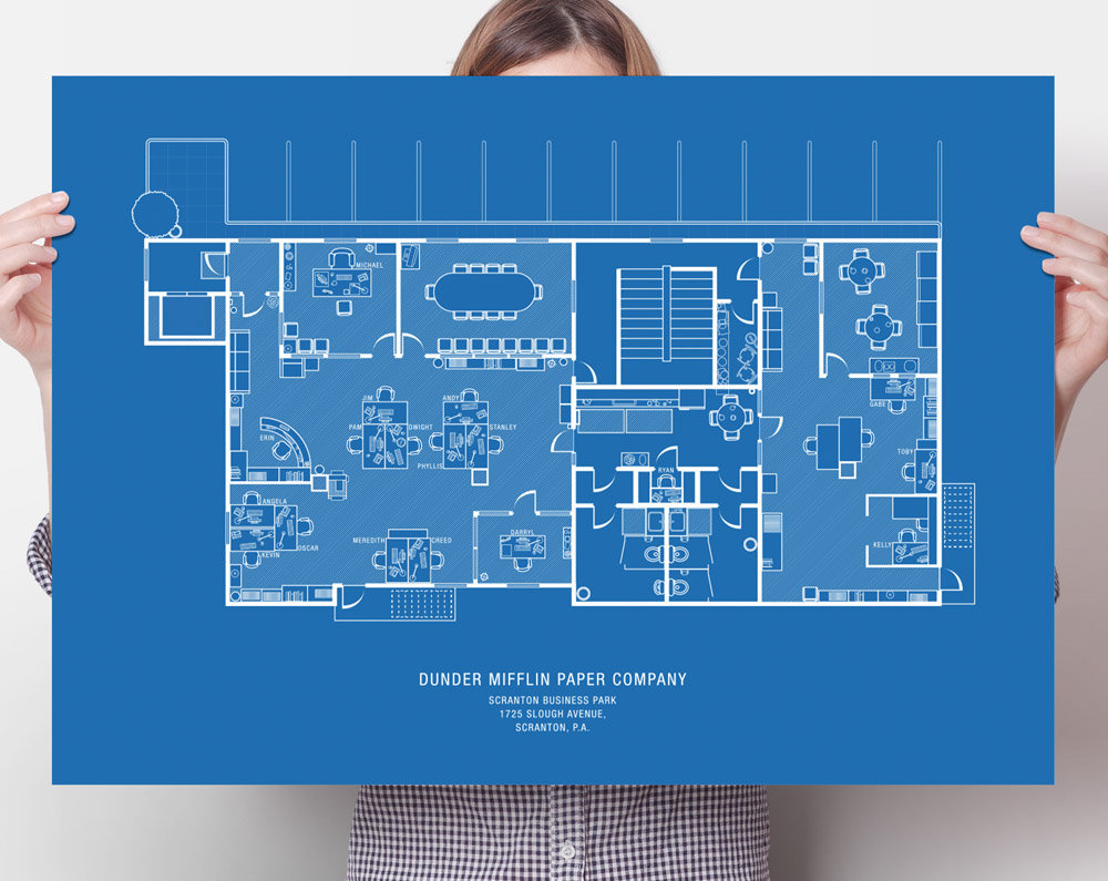 Dunder Mifflin Office Floor Plan Print