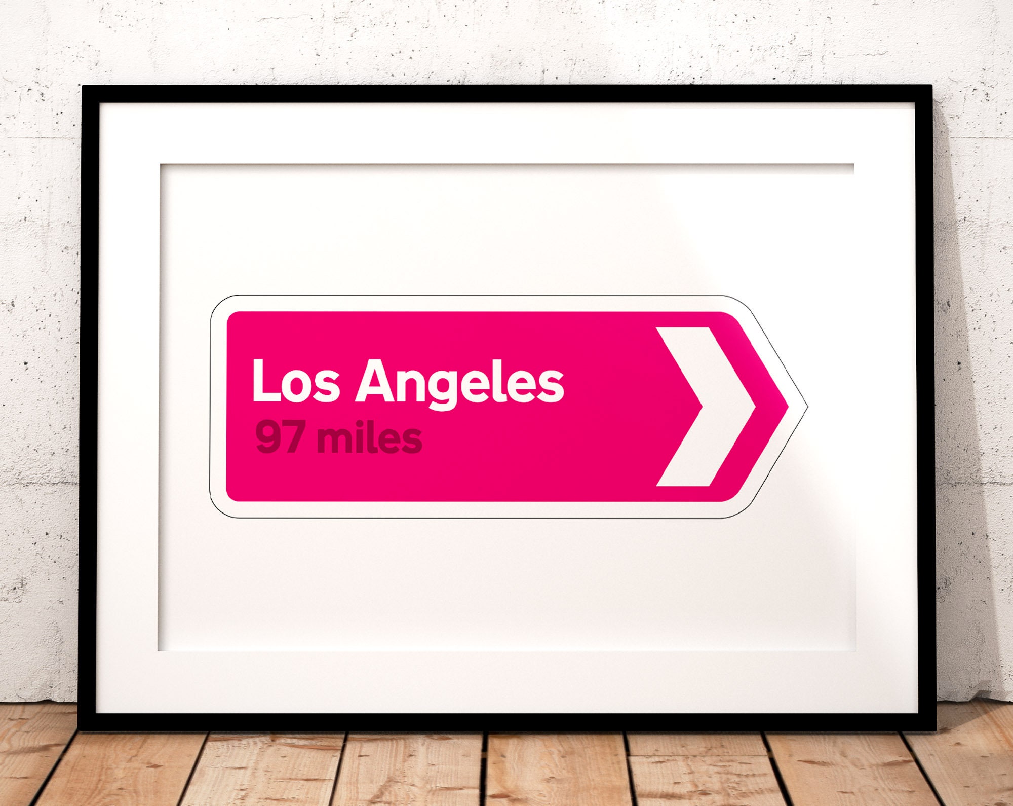 Custom road sign location distance destination distance to | Etsy