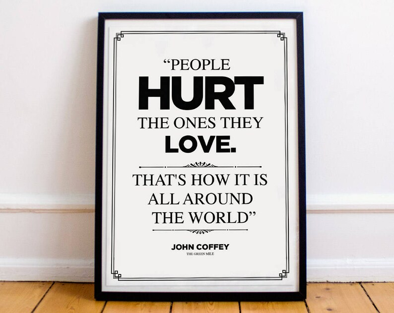 The Green Mile print: John Coffey quote Michael Clarke | Etsy