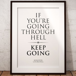 Citazione di Winston Churchill - Stampe di citazioni, poster, stampa, regalo, seconda guerra mondiale, arte murale, arredamento, ispirazione, motivazione, militare, Inghilterra, britannico