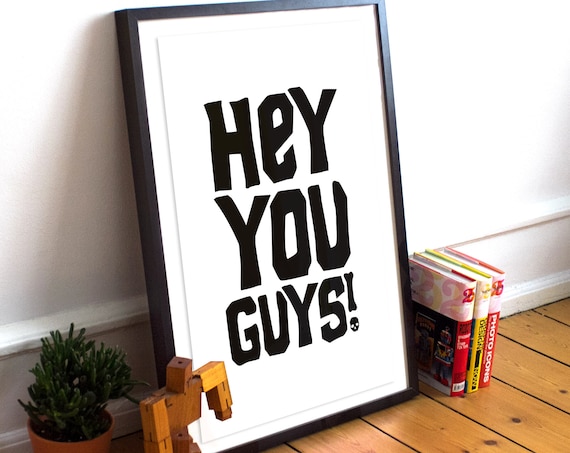 The Goonies Poster Hey You Guys Sloth Quote Wall Art Etsy
