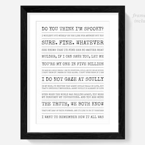 The X-Files poster, X-Files art, X Files print, Mulder and Scully, I want to believe, Shipper, Xfiles
