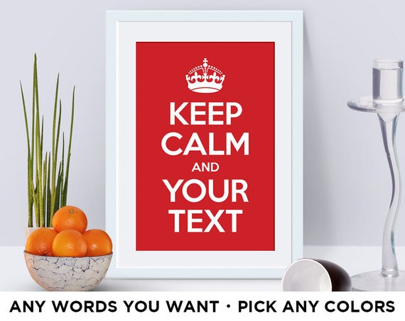 Empire, Poster con Scritta Keep Calm And lei it Go, Turchese (Bunt), 61 x 91,5 cm