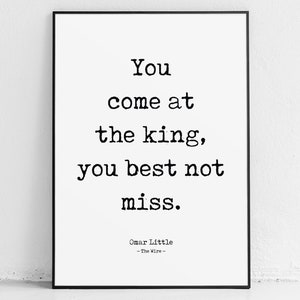 The Wire poster, Omar Little, TV show print, art, man cave decor prints