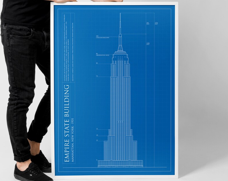 Acrylic Empire State Building Art Deco Skyscraper Cake Topper