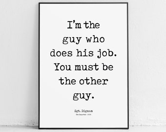 The Departed Poster, Mark Wahlberg Quote Art, Man Cave Decor