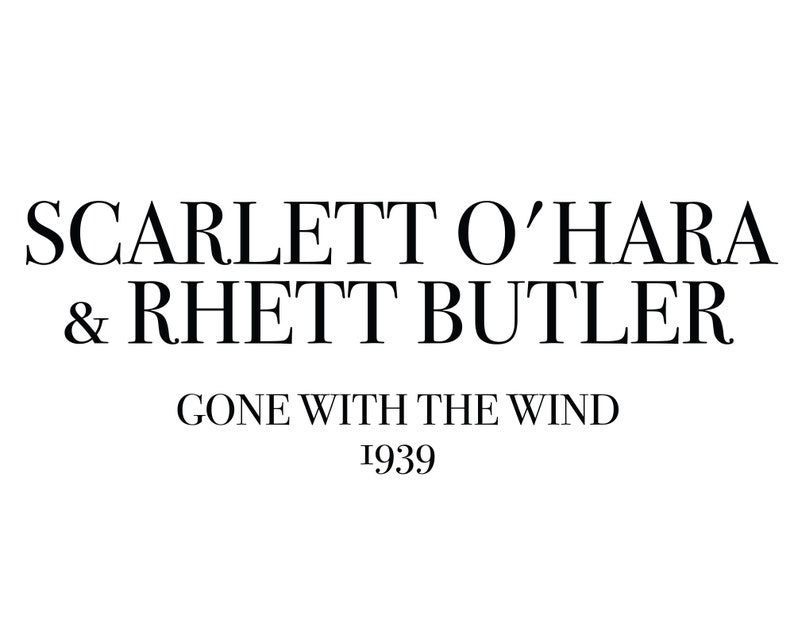 Gone with the wind quotes: Scarlett OHara, O Hara, Rhett Butler, no gentleman, no lady, romantic, print poster couples gift wall art iconic image 5