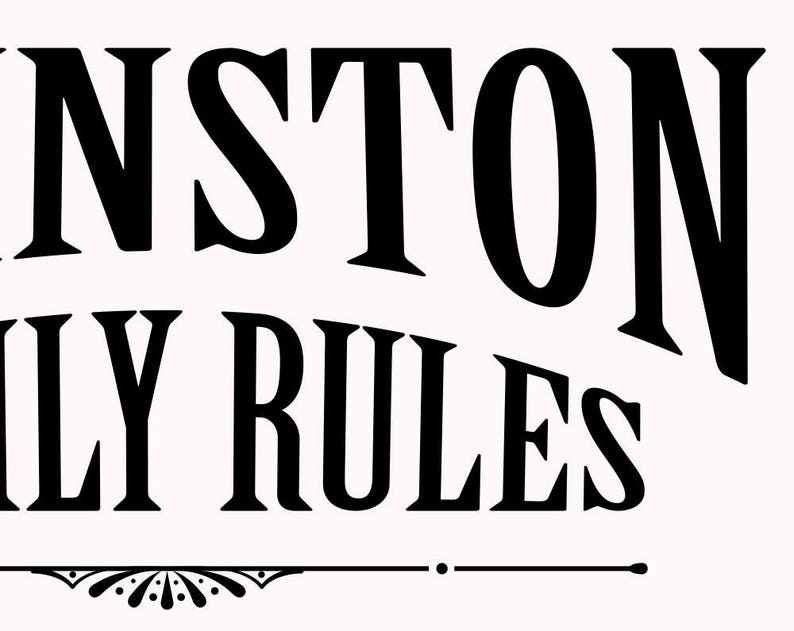 Family Rules sign Custom wall art, print, house rules, new house gift, present, kitchen, hallway, living room, personalised, personalized image 7
