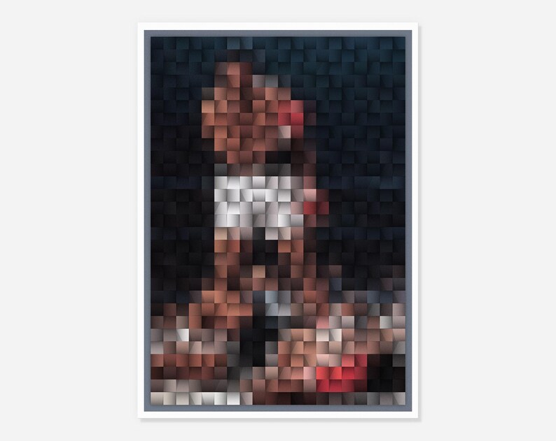 Muhammad Ali Poster, Sonny Liston Art Print, Boxing Wall, Cassius Clay