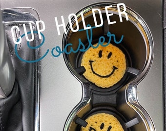 Smiley Face Car Cup Holder Coaster