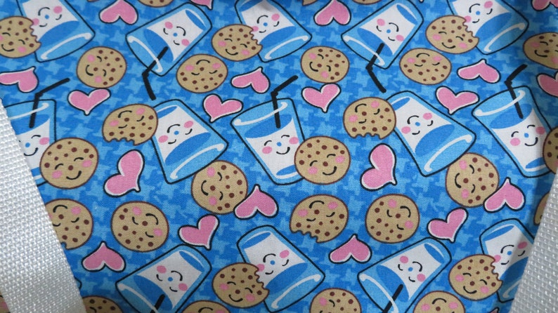 Love Cookies and Milk Reusable Grocery Shopping Bag Tote