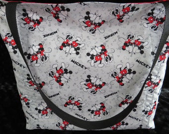 Mickey Mouse & Minnie Mouse Reusable Farmers Market / Grocery / Shopping Bag / Tote