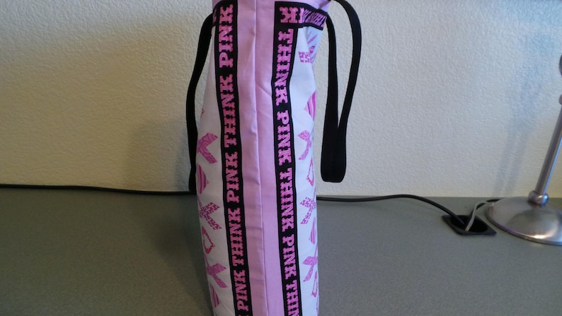 Heart Reusable Farmers Market Grocery Shopping Bag Tote Pink Ribbon Think Pink