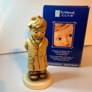 Hummel by Goebel Figurine - Too Shy To Sing | 845 TMK 8 | M.I. Hummel Club Membership Year 2003/2004 |Vintage Figurine Made in Germany 2002