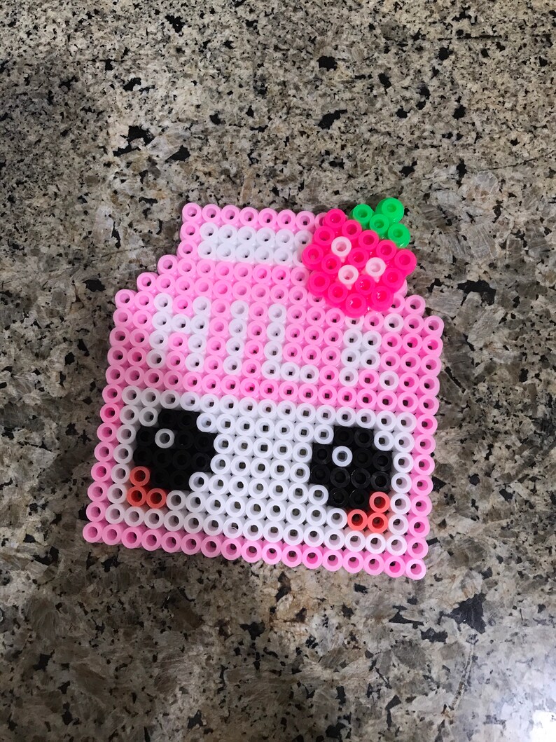 Perler Bead Strawberry Milk Etsy