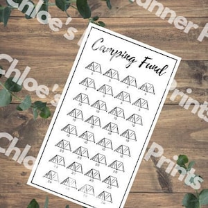 Camping Savings Challenge - Printable