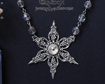 Snowflake necklace, Snowflake jewelry, Winter jewelry, Winter accessories