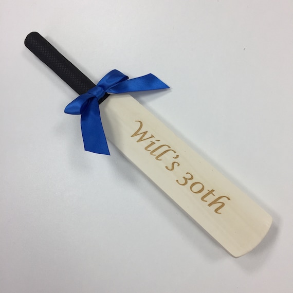 Engraved Mini Cricket Bat Etsy