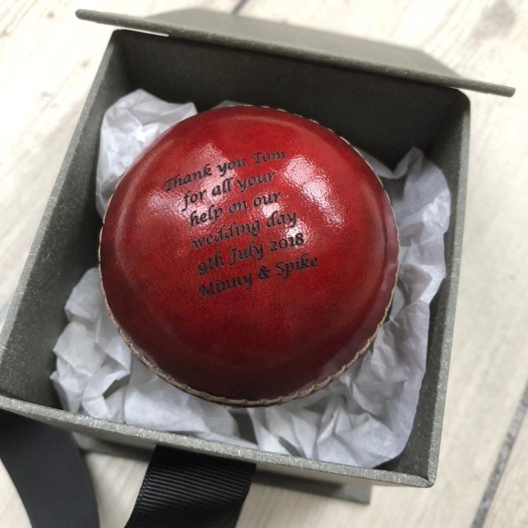 Engraved Cricket Ball Gift Boxed Etsy