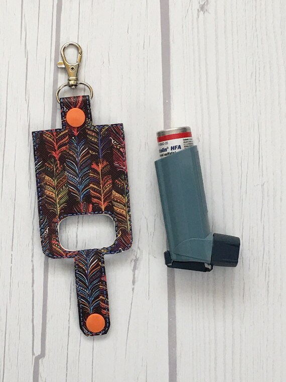 Feathers inhaler case inhaler holder asthma Ventolin free Etsy