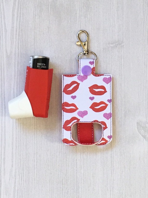 inhaler holder inhaler keychain Inhaler case zipper pull proair Ventolin inhaler glitter vinyl option