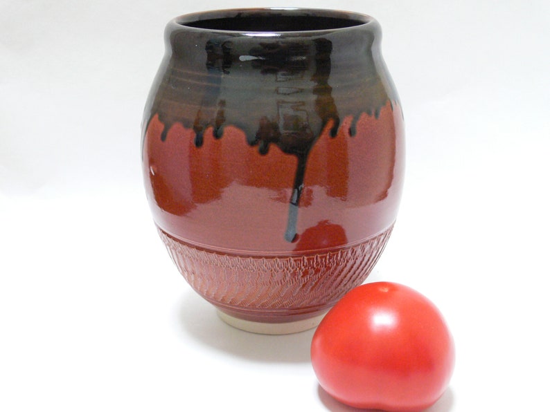 Red Spoon Vase Utensil Vase Ceramic Pot Kitchen Etsy
