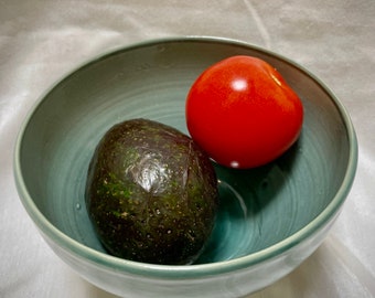 Blue Green Serving Bowl - Mixing Bowl - Sierra Avis Pottery