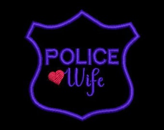 Police Wife Patch-Proud Wife Patch-Thin Blue Line Patch-Police Patch