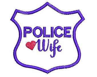 Police Wife Patch-Proud Wife Patch-Thin Blue Line Patch-Police Patch