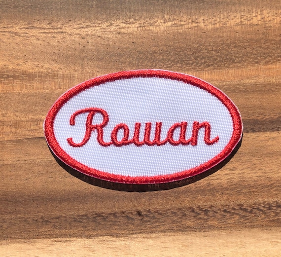1.5 by 4 Oval Personalized Embroidered Name Patch for Jackets Iron
