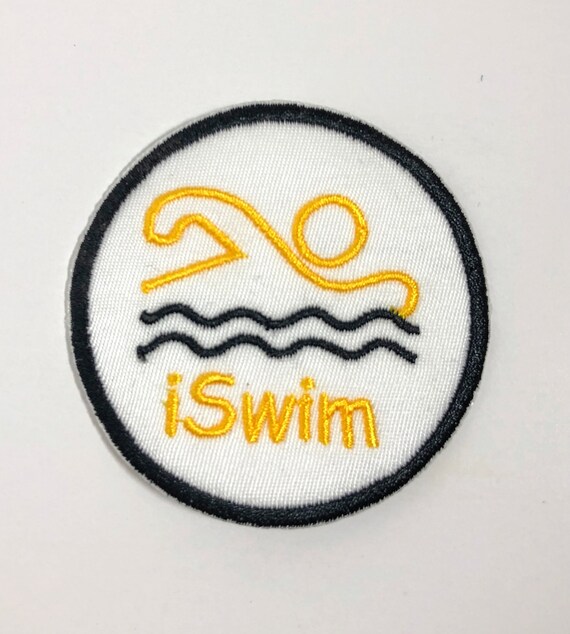 /"SWIMMING/" ANCHOR PATCH Iron On Embroidered Patch Swimming Sports Swimmer