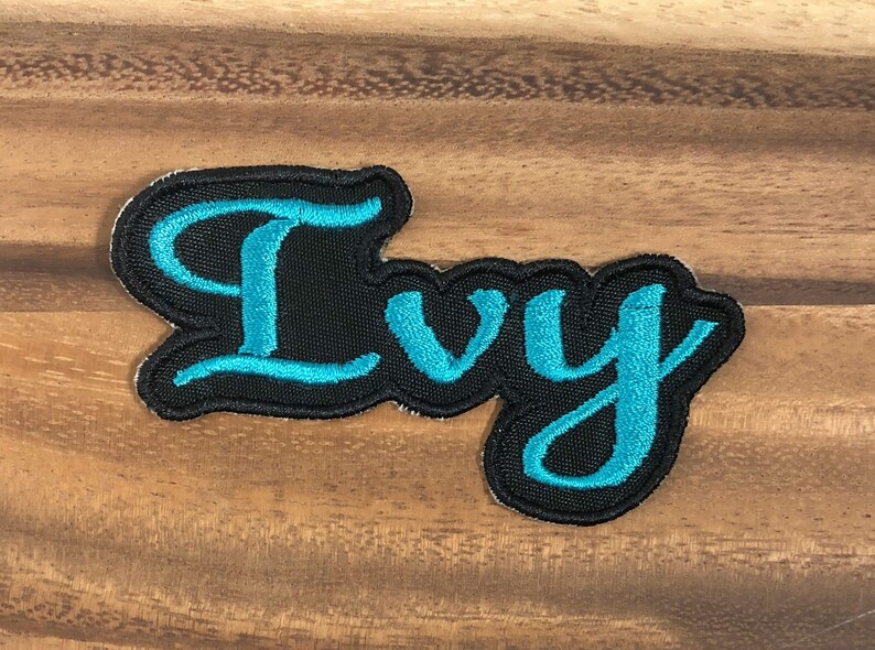 Custom Embroidered Name PatchContoured Border Name Etsy