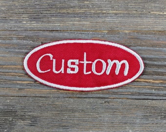 Custom Patch-Custom Name Patch-Bowling Shirt Patch- 3.5 X 1.5 Oval Patch-Custom Embroidered Patch-Personalized Patch-Any Name Patch