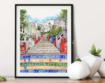 Rio de Janiero, Escadaria de Selaron, Brazil Wall Art