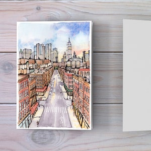 Cartes d'art de New York, jeu de cartes d'art de NYC aquarelles, rentrée des classes, cadeau de nouveauté pour collègue, invitation de pendaison de crémaillère, accessoires