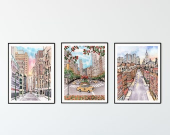 New York City Set of 3 Art Prints